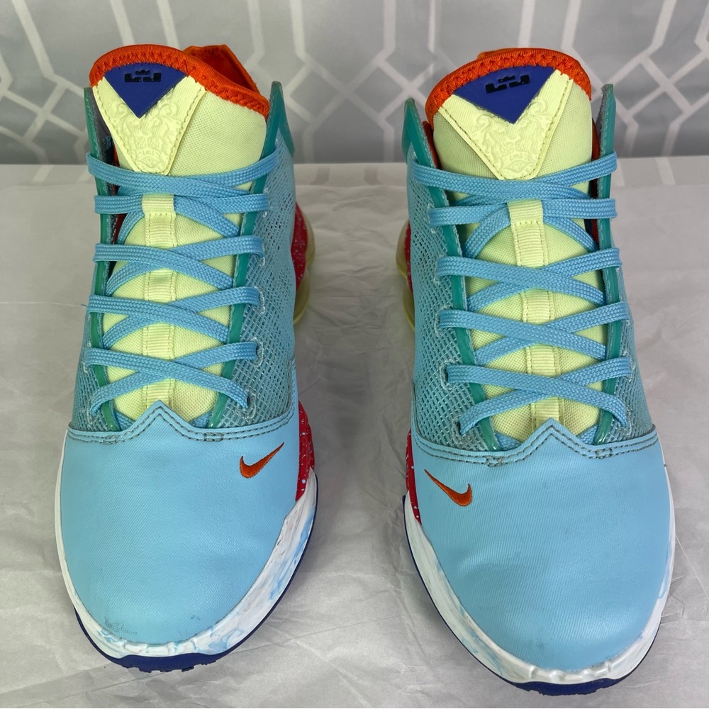 Nike LeBron 19 Low Blue Chill Light Crimson Basketball Shoes Men’s Size 8